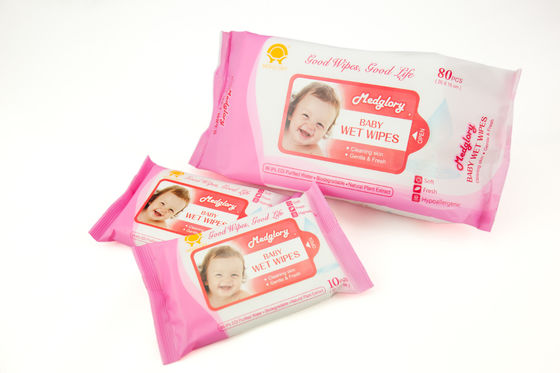 20*15cm Latex-freie Baby-Feuchtpflegetücher Hypoallergenic Unscented-Nachfüllungs-Sätze